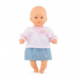 COROLLE - ENSEMBLE GILET RAYEE ROSE + JUPE EN JEANS 12